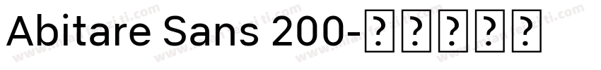Abitare Sans 200字体转换